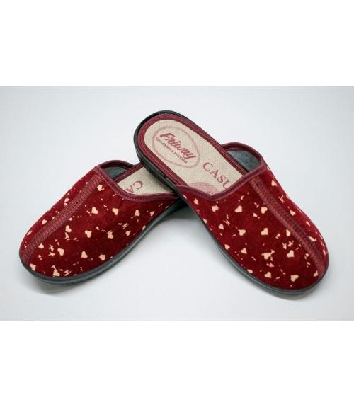 Домашние женские тапочки красные - Обувная фабрика «Фривей»