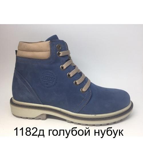 Женские ботинки голубой нубук Flystep - Обувная фабрика «Flystep»
