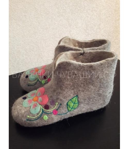 Валенки низкие с вышивкой - Обувная фабрика «Валенки Чувашии»