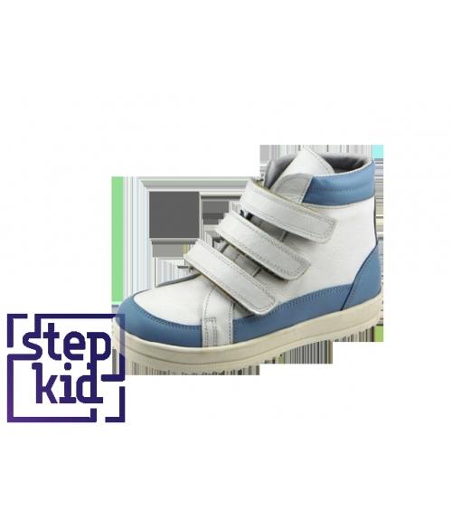 Детские ботинки голубой белый STEPKID - Обувная фабрика «STEPKID»