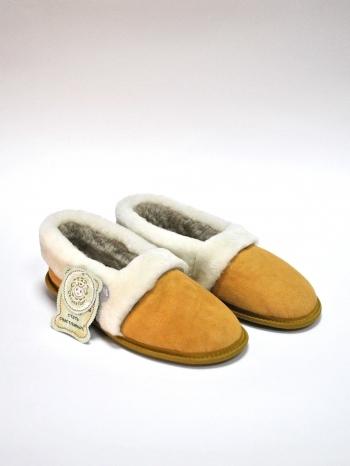 Бабуши из овчины горчичные - Обувная фабрика «ОвчинаТорг»