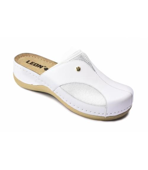 Женские тапочки-сабо 912 белый Leon сабо - Обувная фабрика «Обувь из Сербии (ИП Захаров А.П.)»