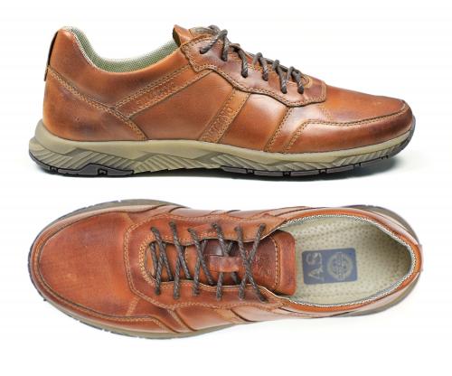 Кроссовки кожаные мужские коричневые - Обувная фабрика «AS»