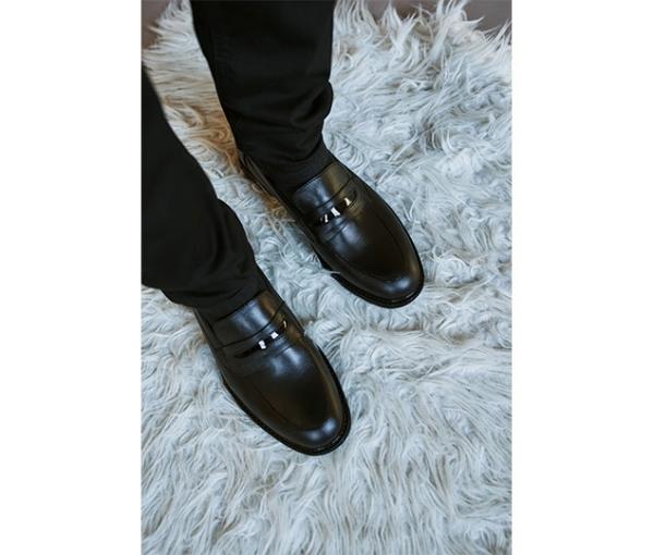 Лоферы чёрные вставка лак натуральная кожа - Обувная фабрика «IGORETII»