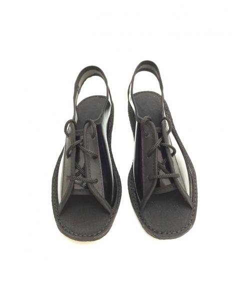 Тапочки кожаные со шнуровкой - Обувная фабрика «Восход»