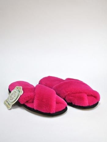 Тапочки косички из экомеха розовые - Обувная фабрика «ОвчинаТорг»