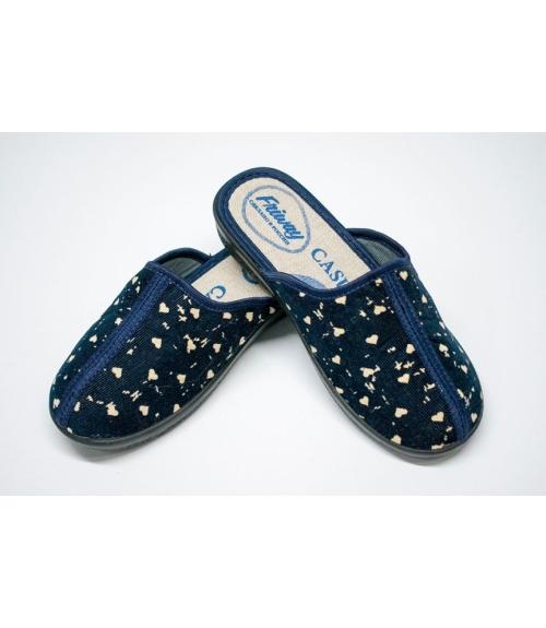 Домашние женские тапочки синие - Обувная фабрика «Фривей»