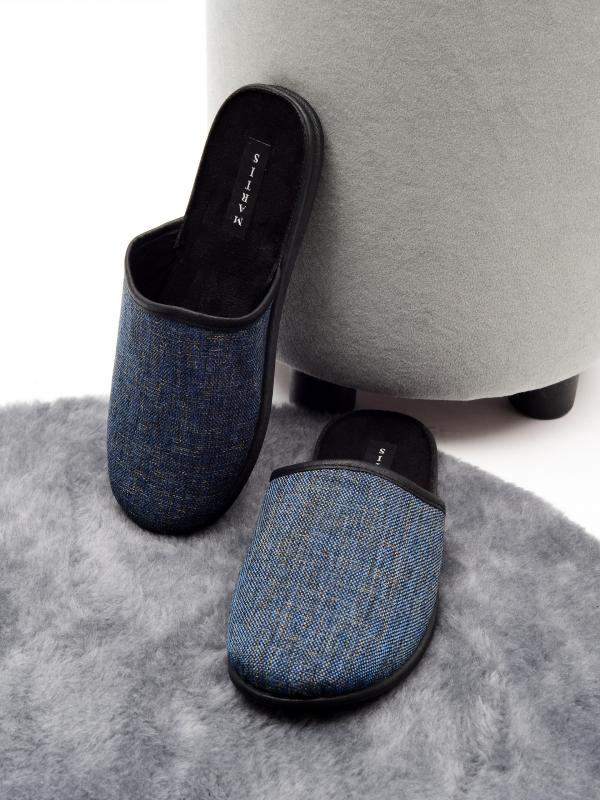 Домашняя обувь MARTIS, мужские тапочки модель С-100, цвет: синий - Обувная фабрика «MARTIS»