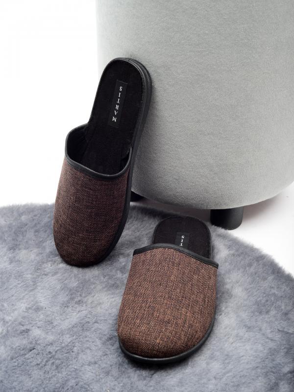 Домашняя обувь MARTIS, мужские тапочки модель С-100, цвет: коричневый - Обувная фабрика «MARTIS»