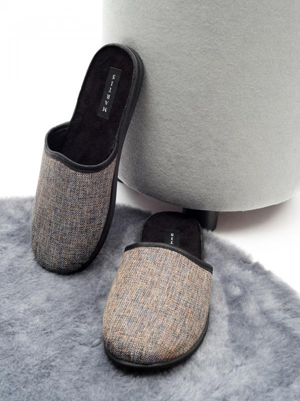 Домашняя обувь MARTIS, мужские тапочки модель С-100, цвет: серебристый - Обувная фабрика «MARTIS»