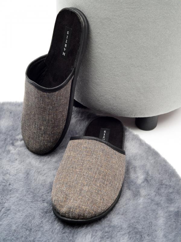 Домашняя обувь MARTIS, мужские тапочки модель С-100, цвет: серый - Обувная фабрика «MARTIS»