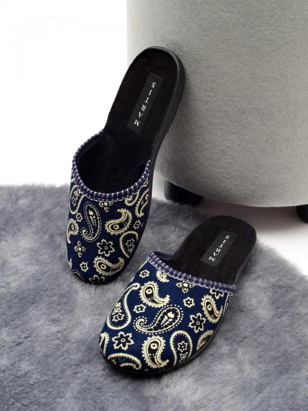 Домашняя обувь MARTIS, женские тапочки модель М-102, цвет: синий - Обувная фабрика «MARTIS»