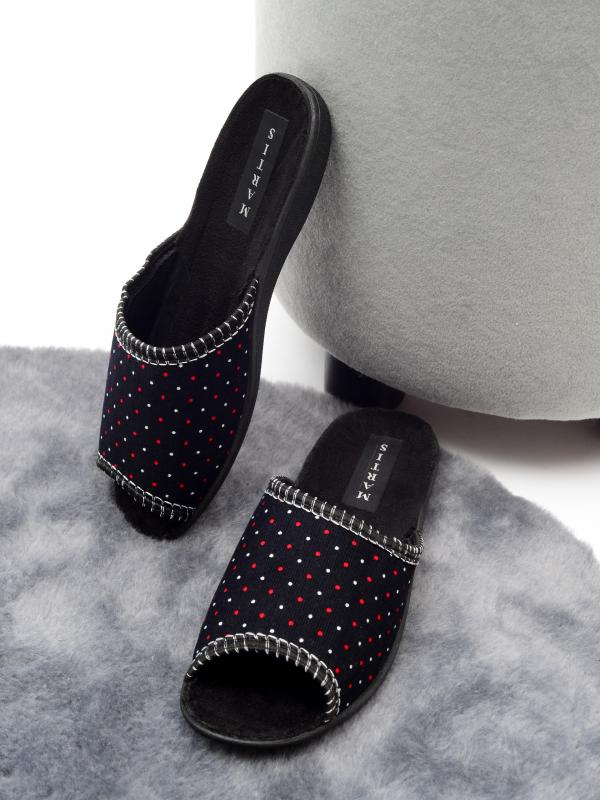 Домашняя обувь MARTIS, женские тапочки модель М-200, цвет: темно-синий - Обувная фабрика «MARTIS»