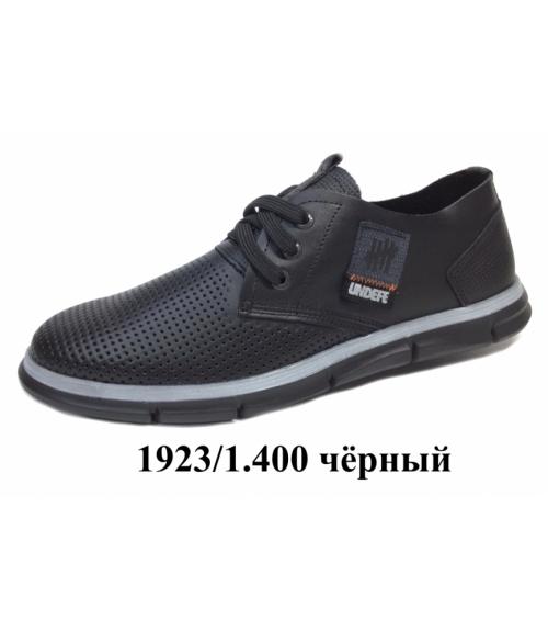 Мужские полуботинки черные на шнуровке - Обувная фабрика «Flystep»