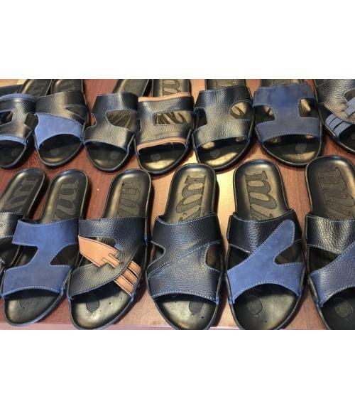 Мужские кожаные шлепанцы, тапки  - Обувная фабрика «Fabro»