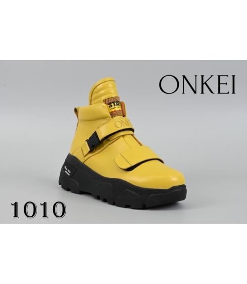 Ботинки женские с липучками из натуральной кожи - ONKEI 1010 - Обувная фабрика «ONKEI»