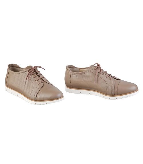 Туфли бежевые на шнурках - Обувная фабрика «Sateg»