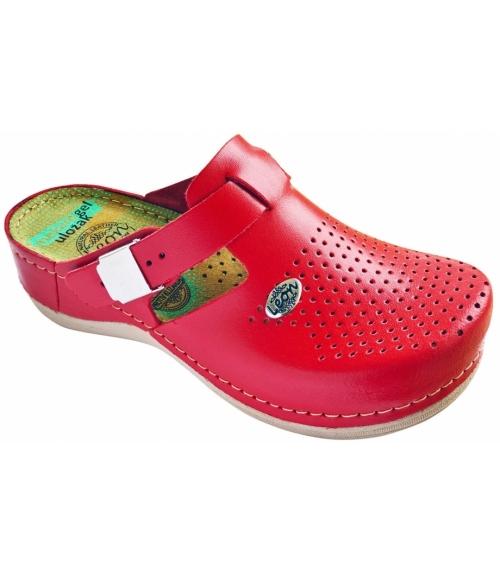 Женские тапочки-сабо 900 красный - Обувная фабрика «Обувь из Сербии (ИП Захаров А.П.)»