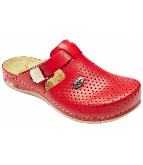 Женские тапочки-сабо 950 красный - Обувная фабрика «Обувь из Сербии (ИП Захаров А.П.)»