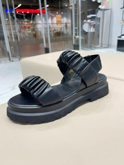 Босоножки женские цвет чёрный  открытые на резинках - Обувная фабрика «IGORETII»