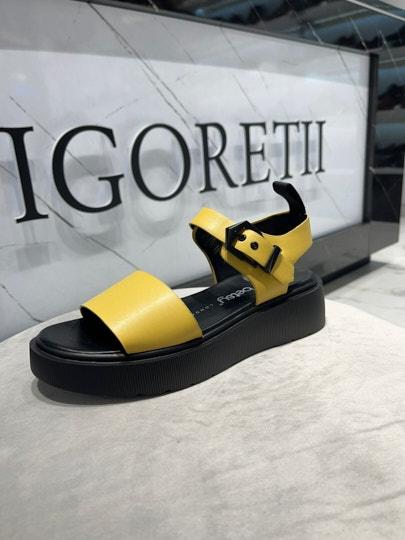 Босоножки женские цвет желтый  открытые - Обувная фабрика «IGORETII»