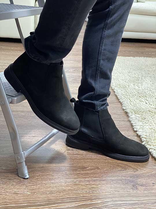 Ботинки чёрные челси нубук - Обувная фабрика «IGORETII»