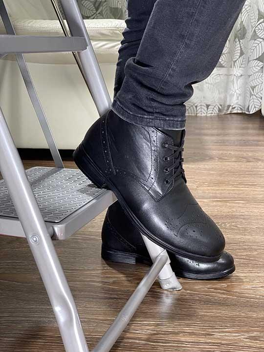 Ботинки чёрные классические c перфорацией натуральная кожа - Обувная фабрика «IGORETII»