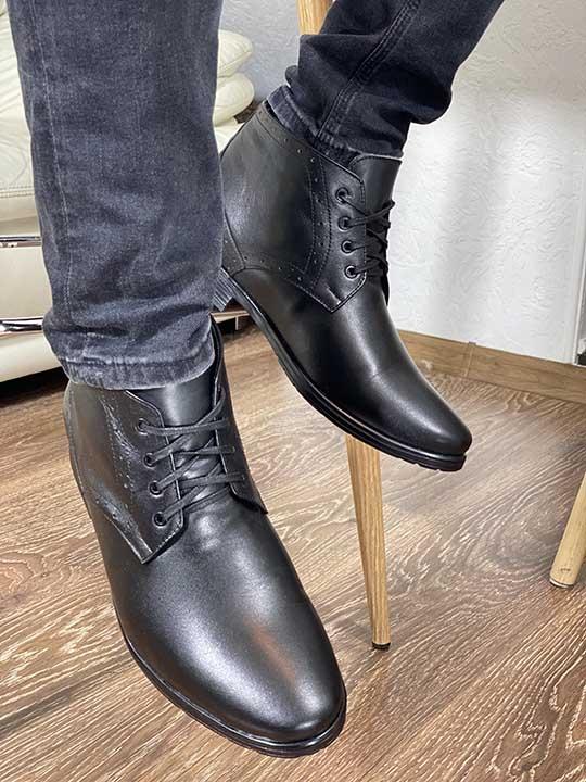 Ботинки чёрные классические с зауженным носом - Обувная фабрика «IGORETII»