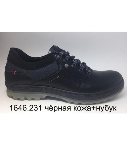 Мужские полуботинки черная кожа Flystep - Обувная фабрика «Flystep»