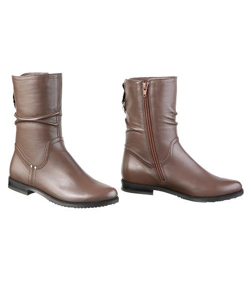 Ботинки коричневые на низком каблуке - Обувная фабрика «Sateg»