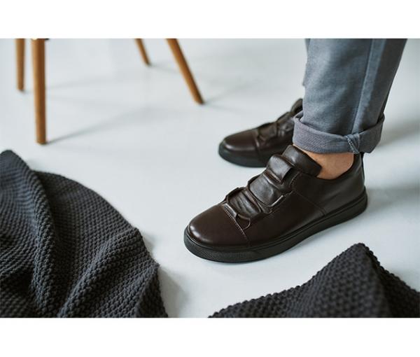 Кеды коричневые натуральная кожа чёрная подошва - Обувная фабрика «IGORETII»