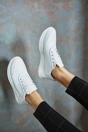 Кроссовки белые натуральная кожа - Обувная фабрика «IGORETII»