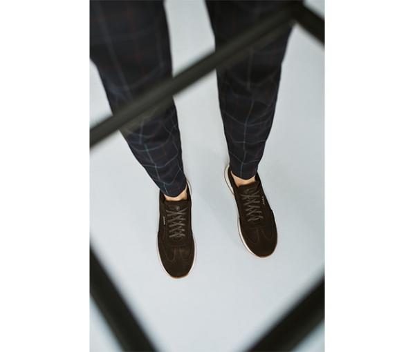 Кроссовки коричневый нубук натуральная кожа - Обувная фабрика «IGORETII»