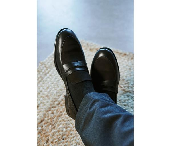Лоферы чёрные вставка нубук натуральная кожа - Обувная фабрика «IGORETII»