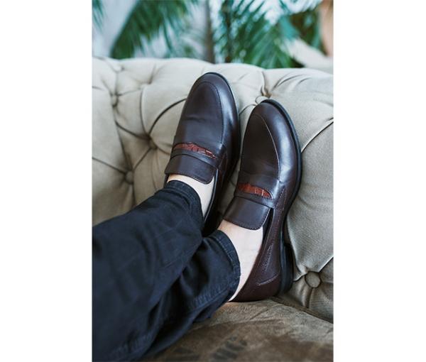 Лоферы коричневые натуральная кожа - Обувная фабрика «IGORETII»