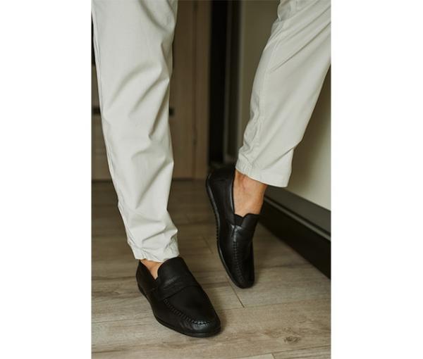 Мокасины чёрные аляска натуральная кожа - Обувная фабрика «IGORETII»