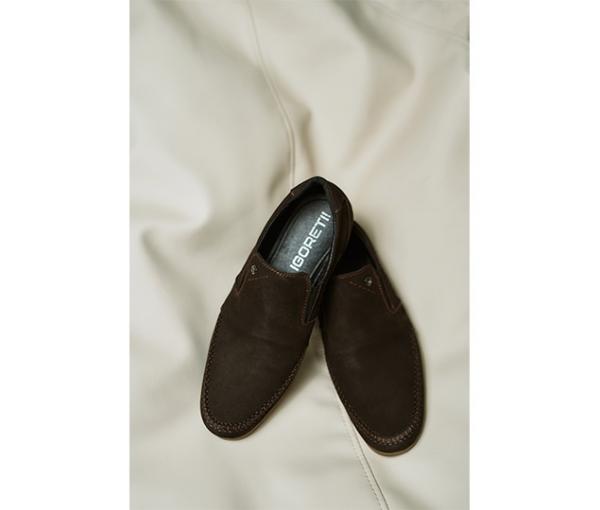 Мокасины коричневый нубук натуральная кожа - Обувная фабрика «IGORETII»