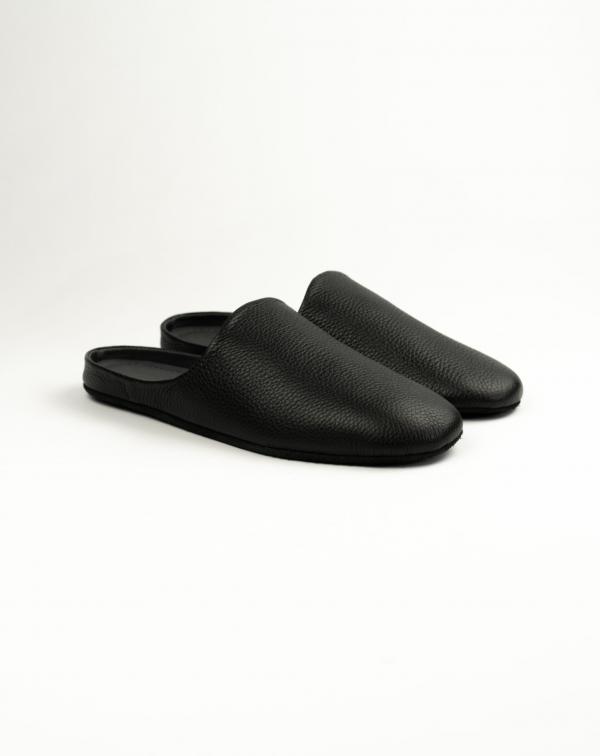 Мужские Тапочки 95-001-01 черный нат.кожа - Обувная фабрика «Марево»