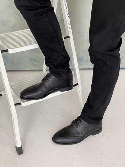 Полуботинки чёрные броги натуральная кожа - Обувная фабрика «IGORETII»