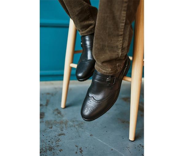 Полуботинки чёрные монки натуральная кожа - Обувная фабрика «IGORETII»
