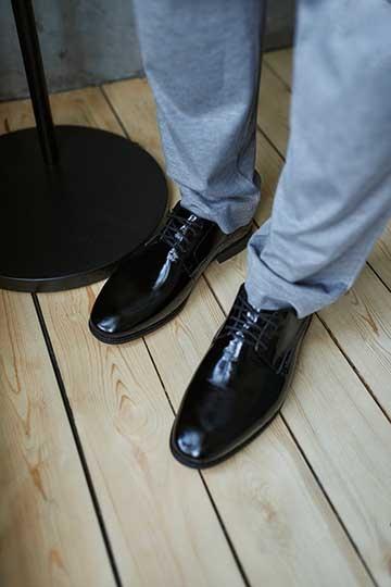 Полуботинки чёрный лак удлинённая колодка - Обувная фабрика «IGORETII»