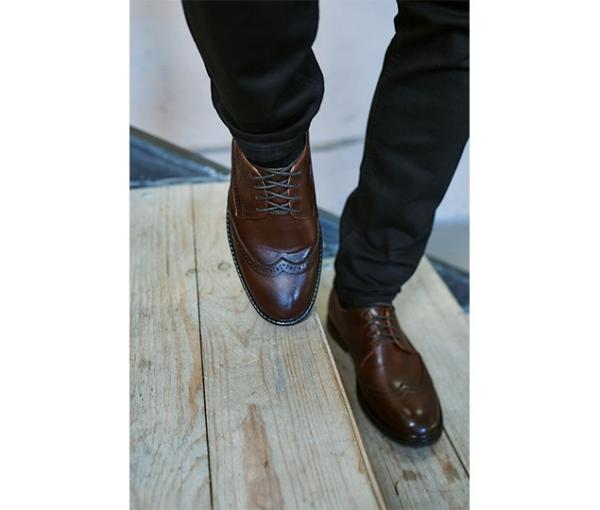 Полуботинки тёмно-коричневые броги - Обувная фабрика «IGORETII»