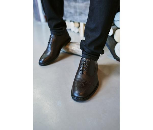 Полуботинки тёмно-коричневые броги натуральная кожа - Обувная фабрика «IGORETII»