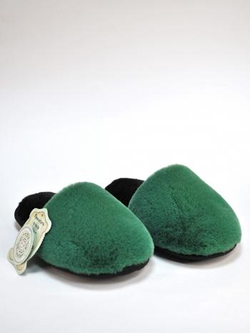 Тапочки из экомеха зеленые - Обувная фабрика «ОвчинаТорг»