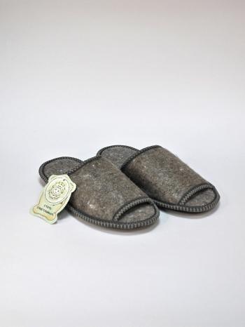 Тапочки из мягкого войлока женские открытые - Обувная фабрика «ОвчинаТорг»