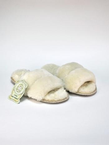 Тапочки полоски белые - Обувная фабрика «ОвчинаТорг»