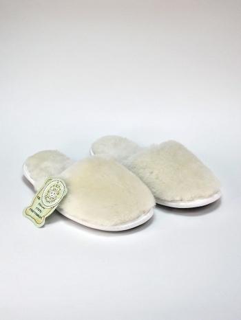 Тапочки женские без бубона закрытые Белые - Обувная фабрика «ОвчинаТорг»