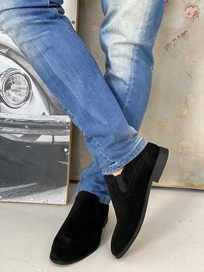 Туфли чёрный замш натуральная кожа - Обувная фабрика «IGORETII»