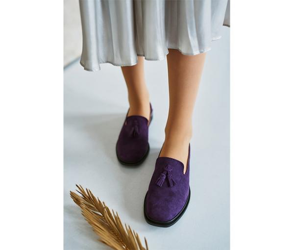 Туфли фиолетовый замш натуральная кожа - Обувная фабрика «IGORETII»