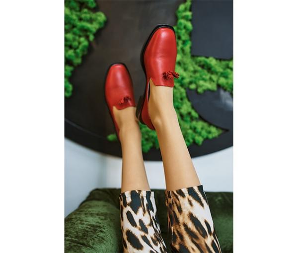 Туфли красные с кисточкой натуральная кожа - Обувная фабрика «IGORETII»